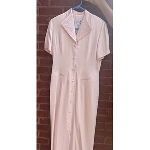 WEDDING CHIC Vintage LADIES PETAL PINK COLORED FORMAL Maxi GOWN BY SCARLETT SZ 8